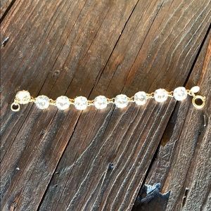 CATHERINE POPESCO GOLD W/CLEAR SWAROVSKI CRYSTALS